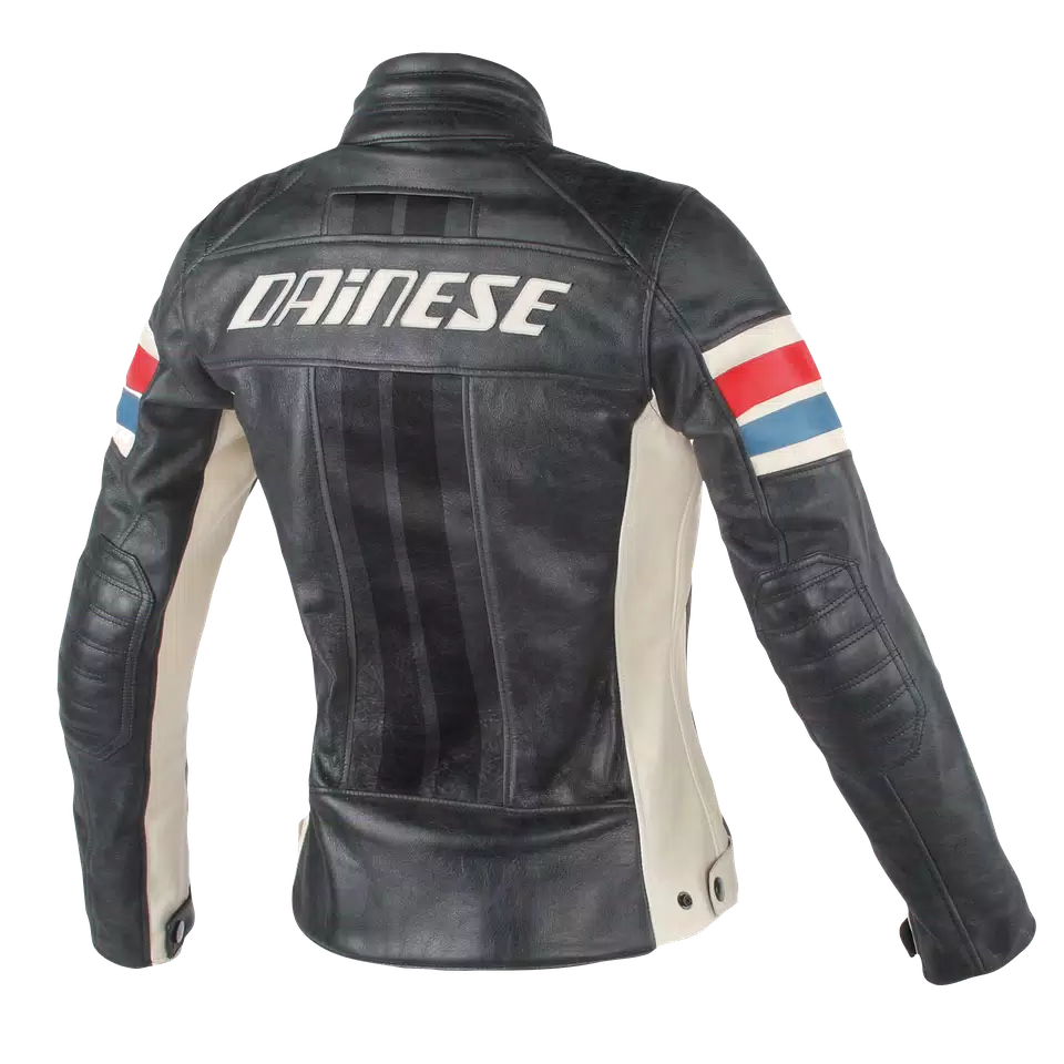 LOLA 5 - WOMEN'S MOTORCYCLE LEATHER JACKET | BLACK/RED/BLUE