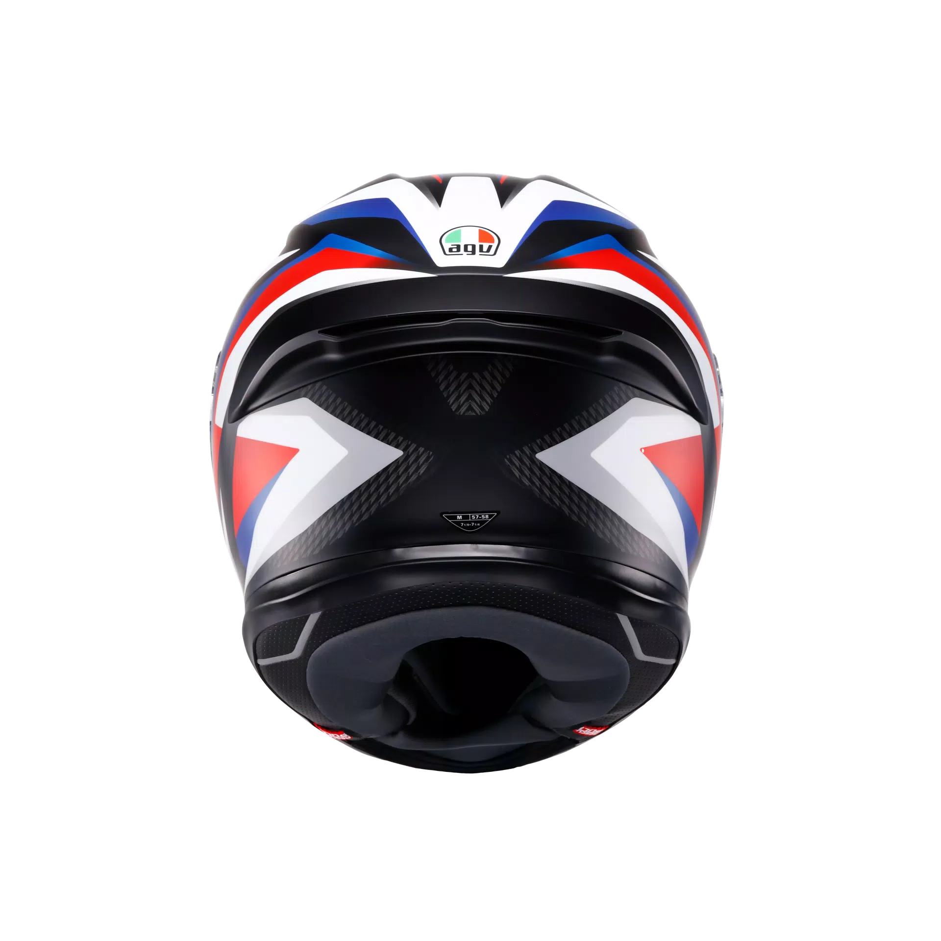 K6 S TIMEWARP MATT BLACK/RED/BLUE - MOTORBIKE FULL FACE HELMET DOT (E2206)