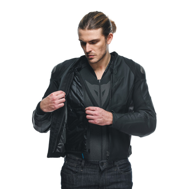 avro-5-giacca-moto-in-pelle-uomo-black-anthracite image number 12