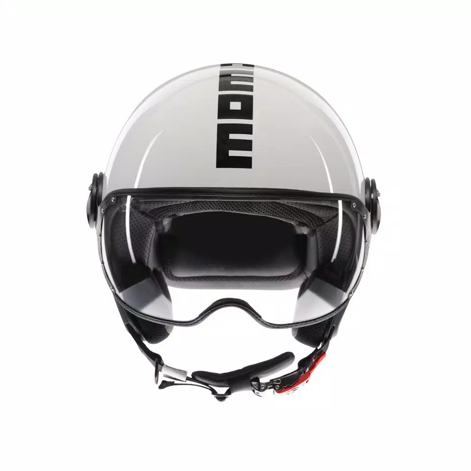 MOMODESIGN FGTR CLASSIC GLOSSY WHITE / BLACK - JET HELMET WITH VISOR E2206 -  - 2