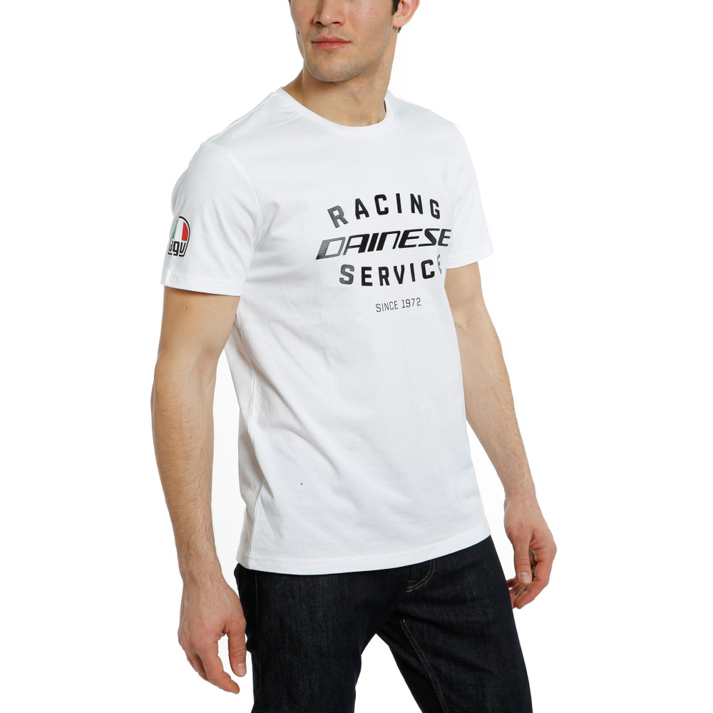 racing-service-t-shirt-white-black image number 3