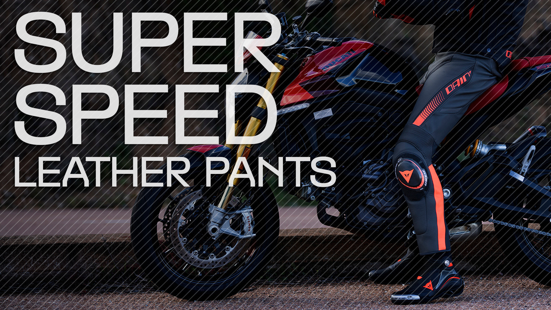SUPER SPEED - MEN'S MOTORCYCLE PERFORATED LEATHER PANTS | BLACK