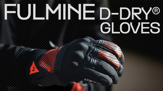 FULMINE D-DRY® - MEN'S WATERPROOF MOTORCYCLE GLOVES | BLACK/BLACK
