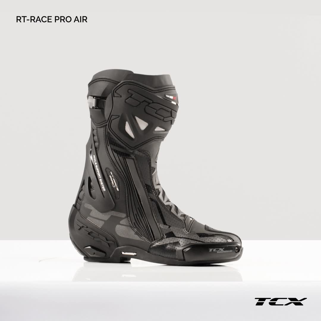 RT-RACE PRO AIR MEN'S MOTORCYCLE RACING BOOTS - BLACK/RED/WHITE | TCX