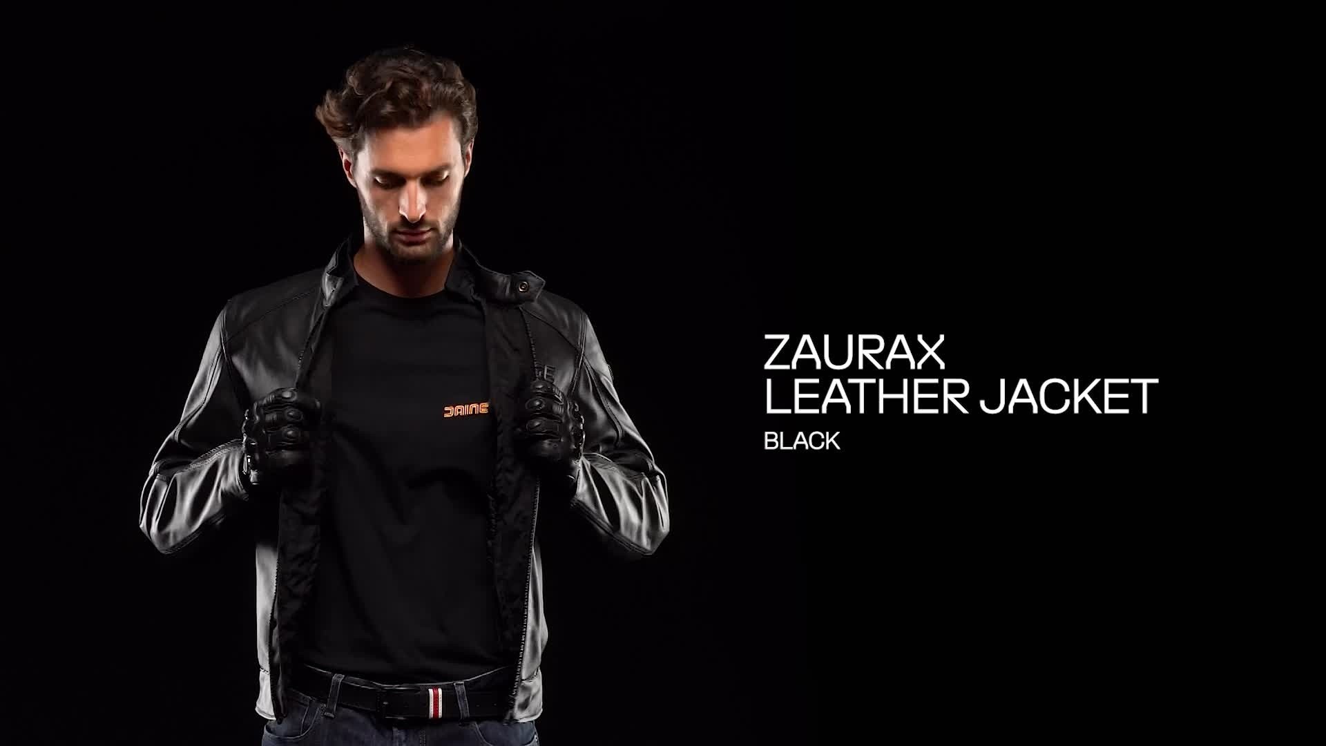 ZAURAX - MEN'S MOTORCYCLE LEATHER JACKET | BLACK | Dainese