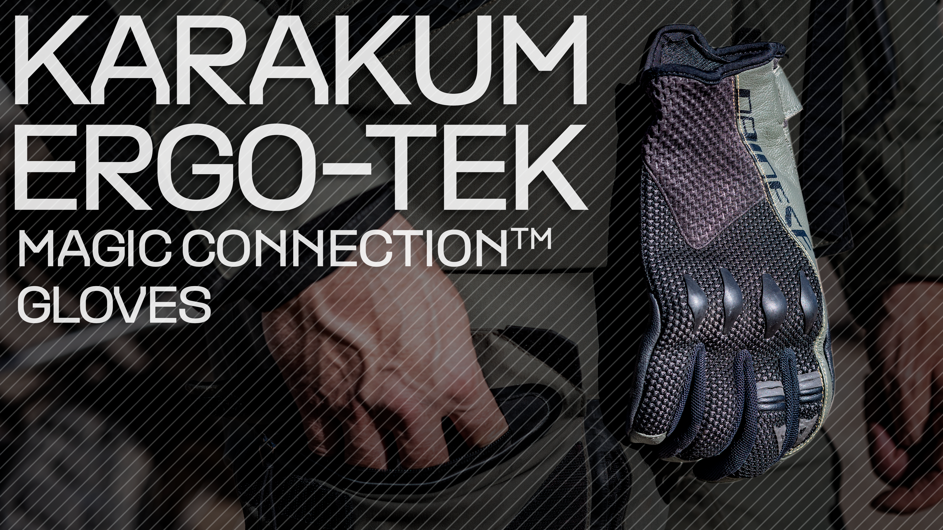 KARAKUM ERGO-TEK MAGIC CONNECTION - MEN'S MOTORCYCLE GLOVES