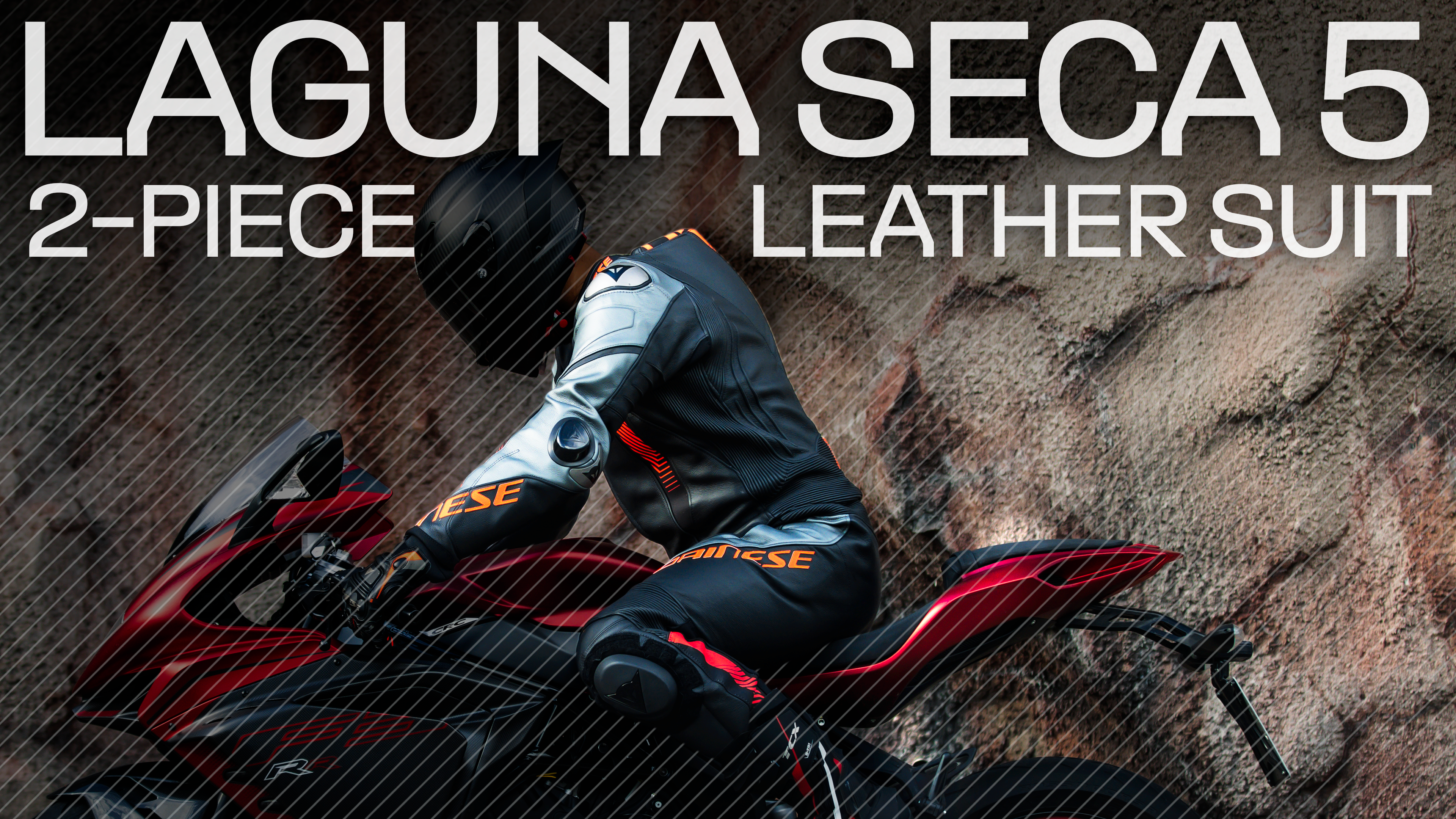 LAGUNA SECA 5 - MEN'S 2-PIECE MOTORCYCLE LEATHER SUIT | BLACK